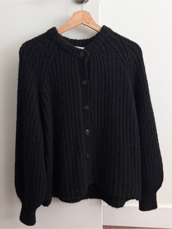 Sezane Sweaters - Sezane Black Emile Cardigan